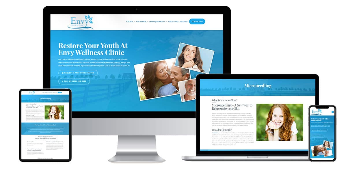 Envy Wellness Clinic website design