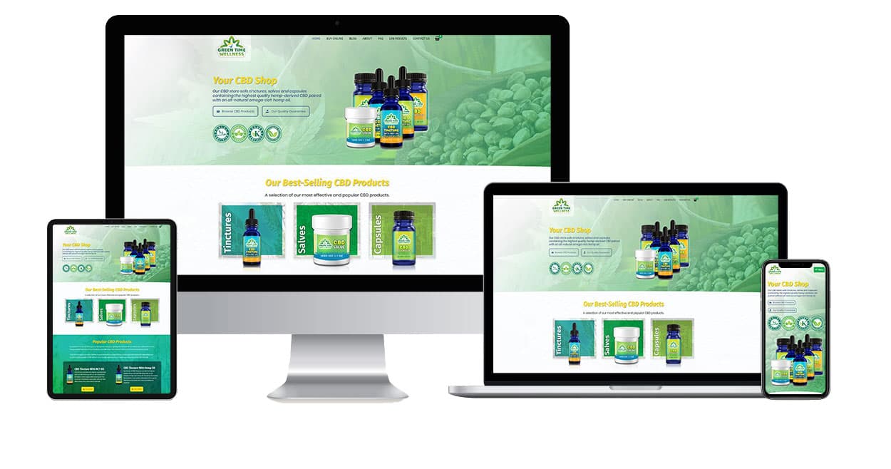 Green Time Wellness website design