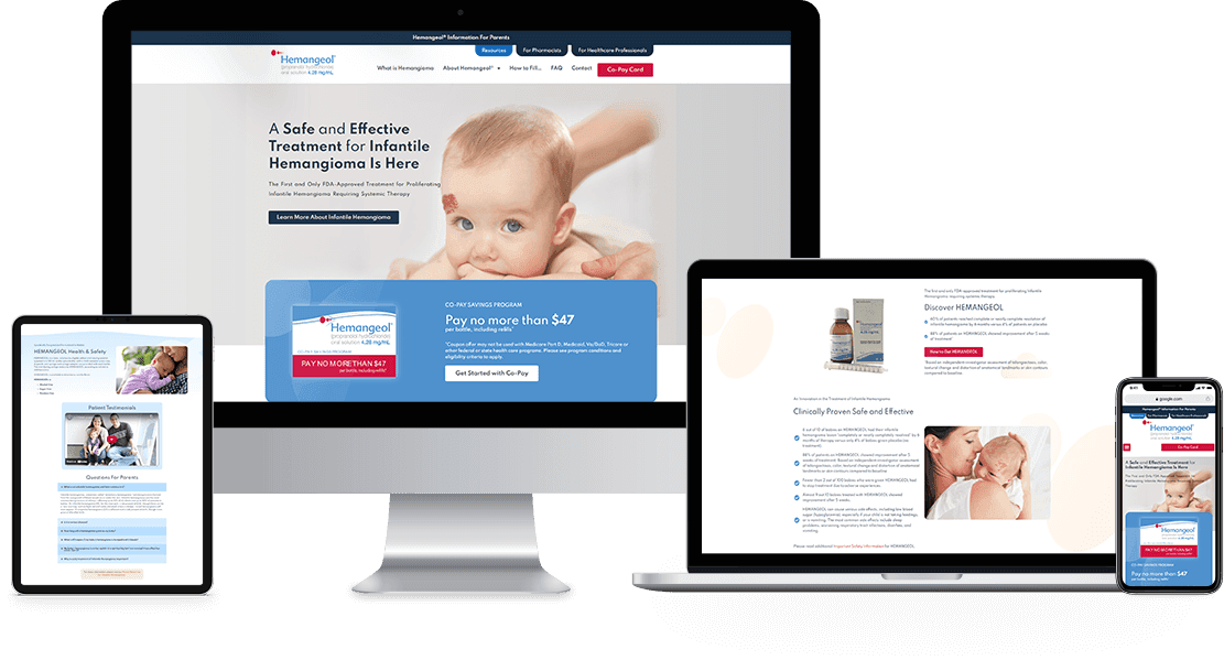 Hemangeol website design