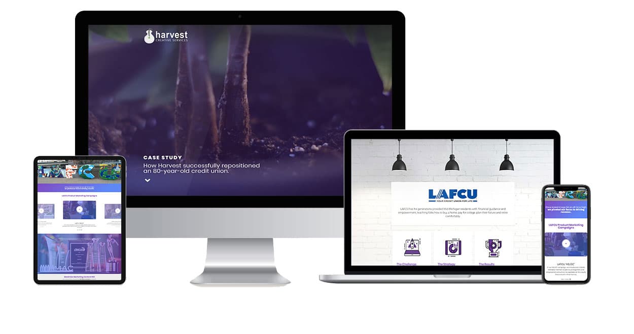 Harvest Creative website design