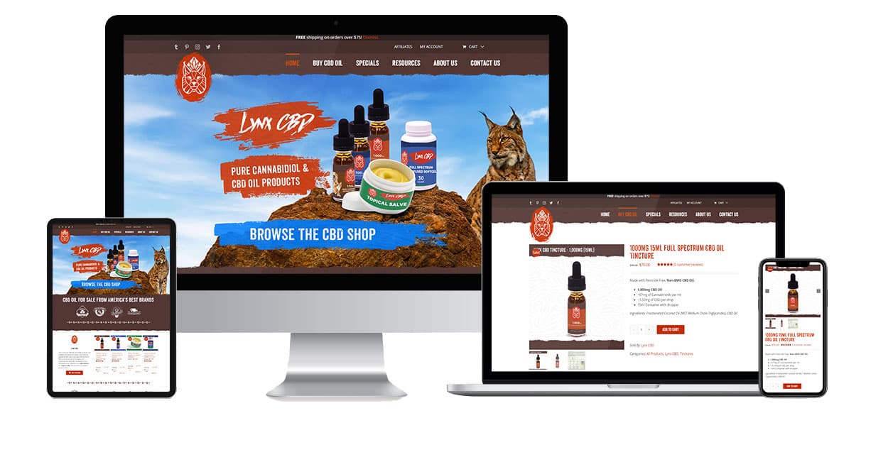 Lynx CBD website design