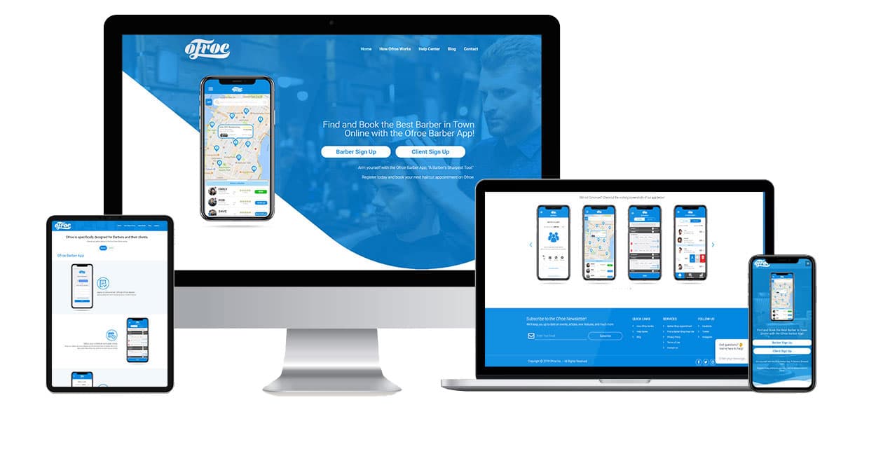 Ofroe website design
