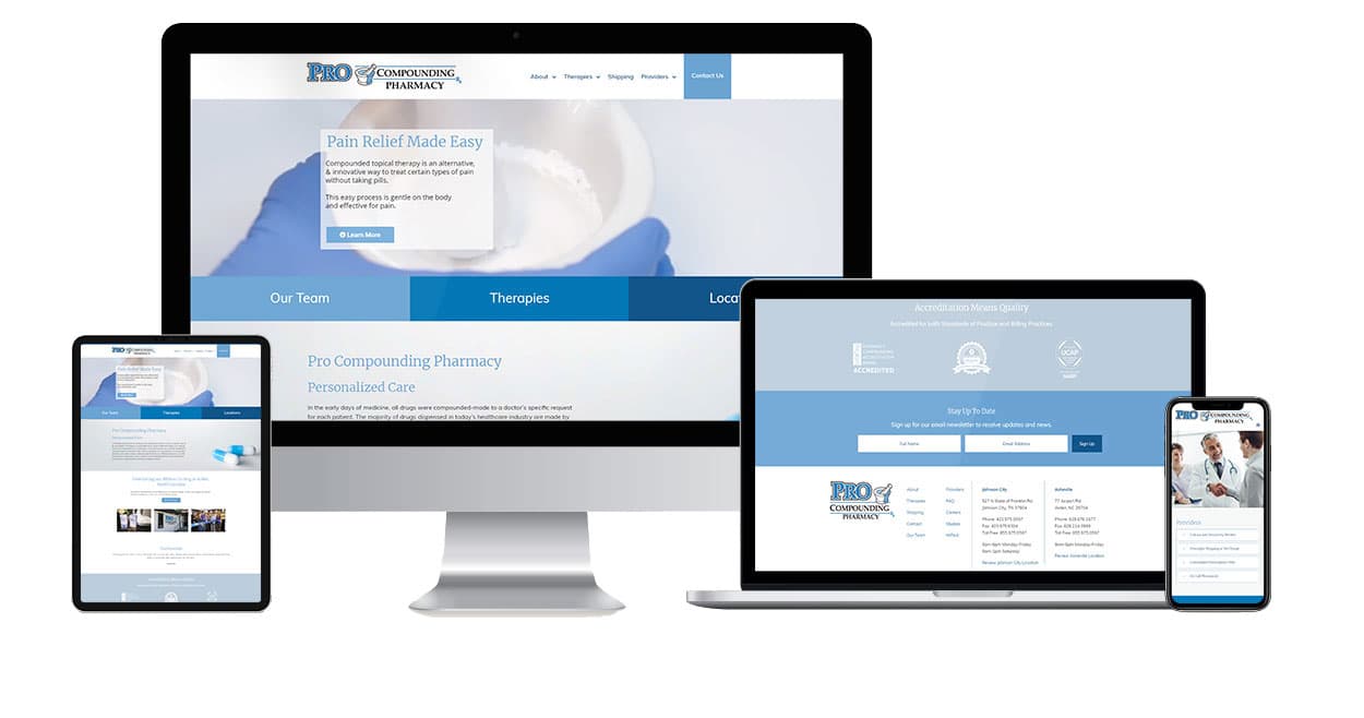 Pro Compounding website design by Mass Division