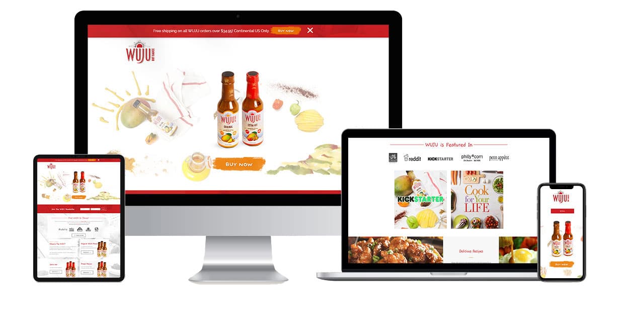 Wuju Hot Sauce website design